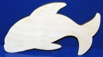 Дельфин 25см, деревян. загот.